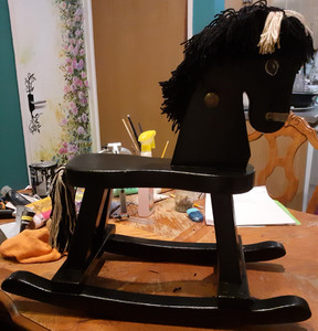 Trish. 30 yr old rocking horse now has new life. 1.21.jpg
